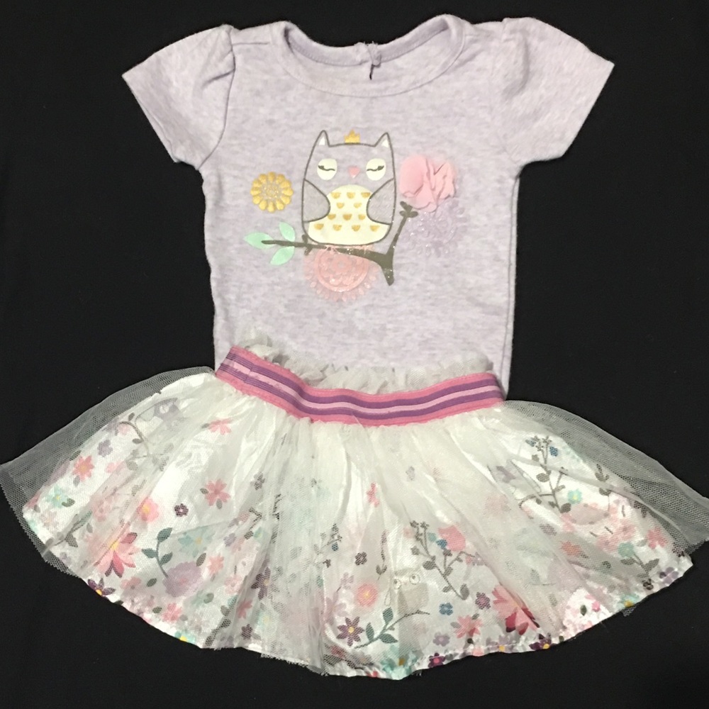 Purple Owl Bodysuit & Tutu 3m